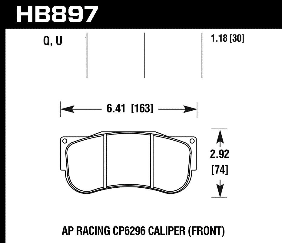 HB897U1.18 - Hawk DTC-70 Brake Pads;