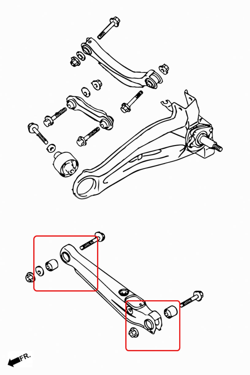 Rear Lower Arm Bushing Mitsubishi Lancer mirage