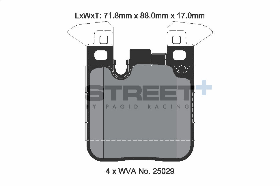 Pagid Racing Street+ Brake Pads - Rear | T8195SP2001 - Pagid Racing brake pads