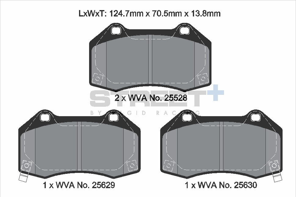 Pagid Racing Street+ Brake Pads - Front | T8088SP2001 - Pagid Racing brake pads
