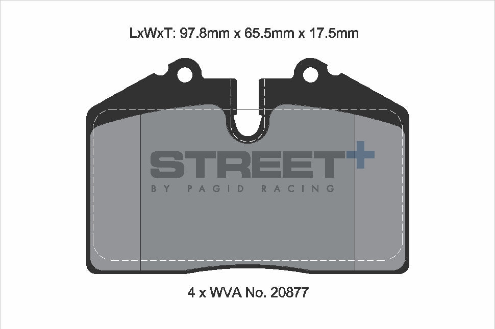 Pagid Racing Street+ Brake Pads - Front | T8002SP2001 - Pagid Racing brake pads