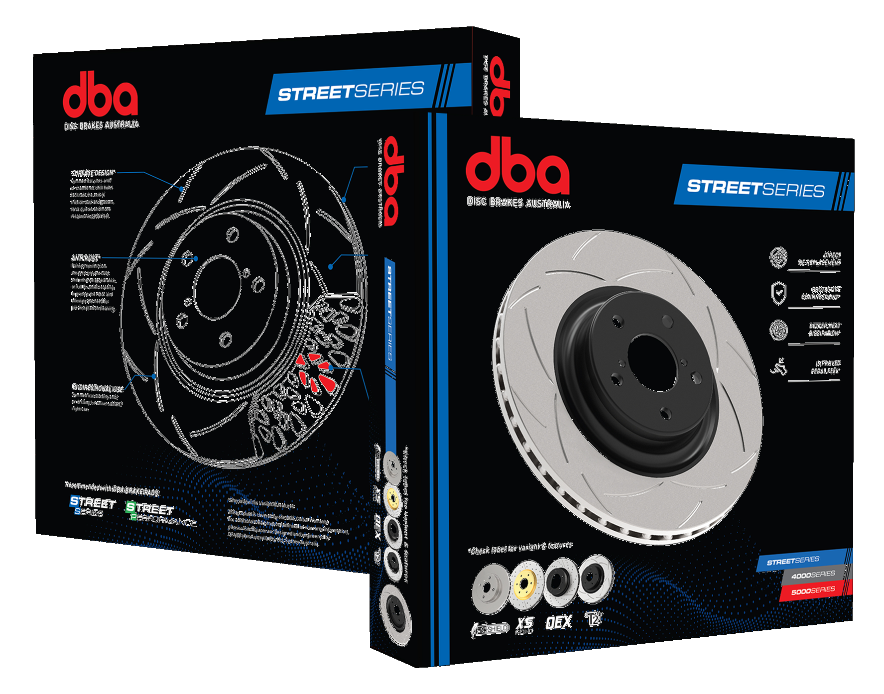 DBA3325S Street Series T2 rear brake rotor Alfa Romeo Giulia Stelvio
