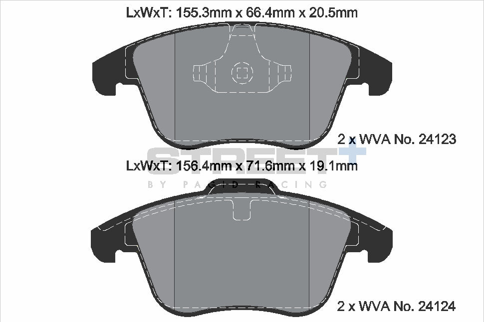 Pagid Racing Street+ Brake Pads - Front | T8056SP2001 - Pagid Racing brake pads