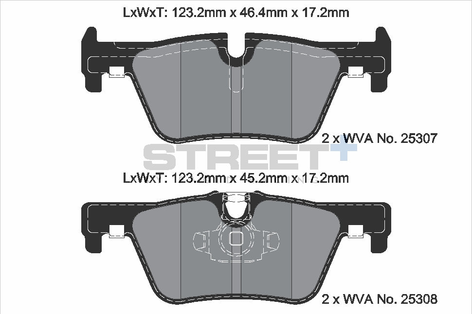 Pagid Racing Street+ Brake Pads - Rear | T8117SP2001 - Pagid Racing brake pads