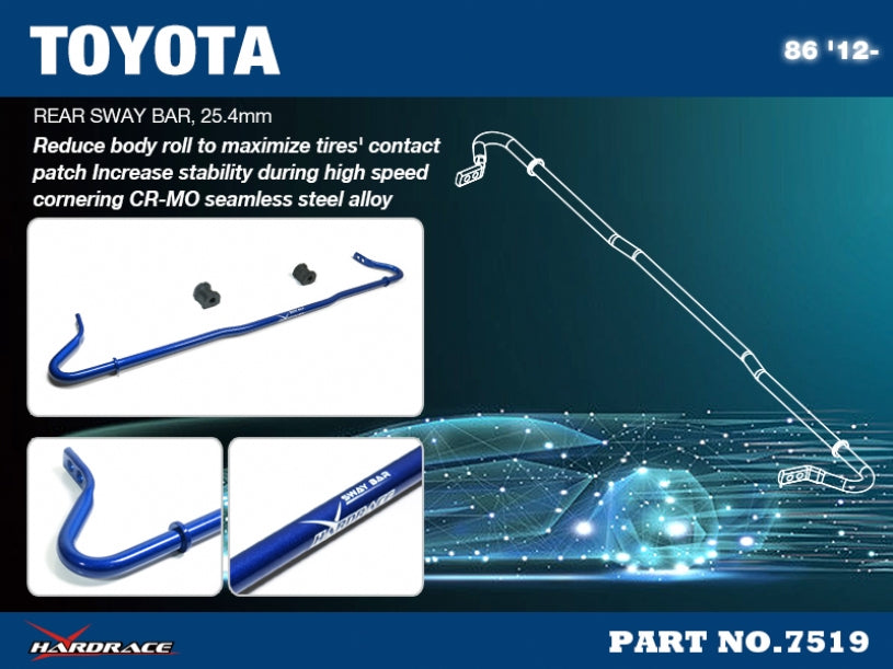 Rear Sway Bar Scion FR-S, Subaru BRZ, Toyota 86