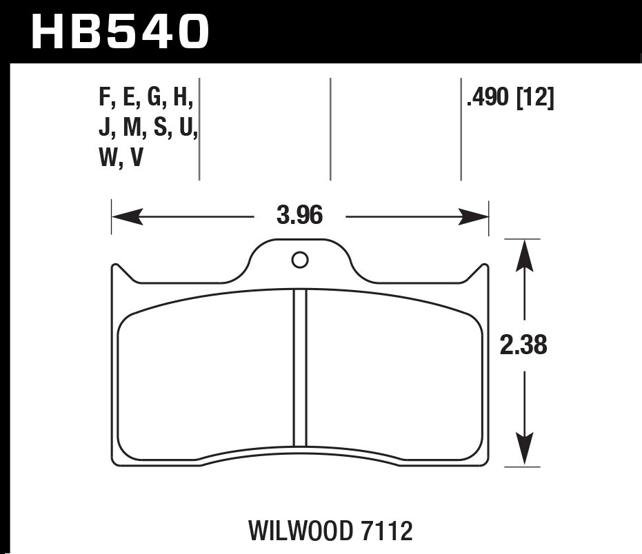 HB540D.490 - Hawk ER-1 Brake Pads;