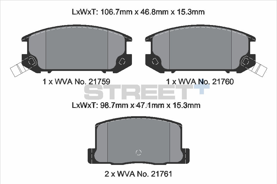 Pagid Racing Street+ Brake Pads - Rear | T8307SP2001 - Pagid Racing brake pads
