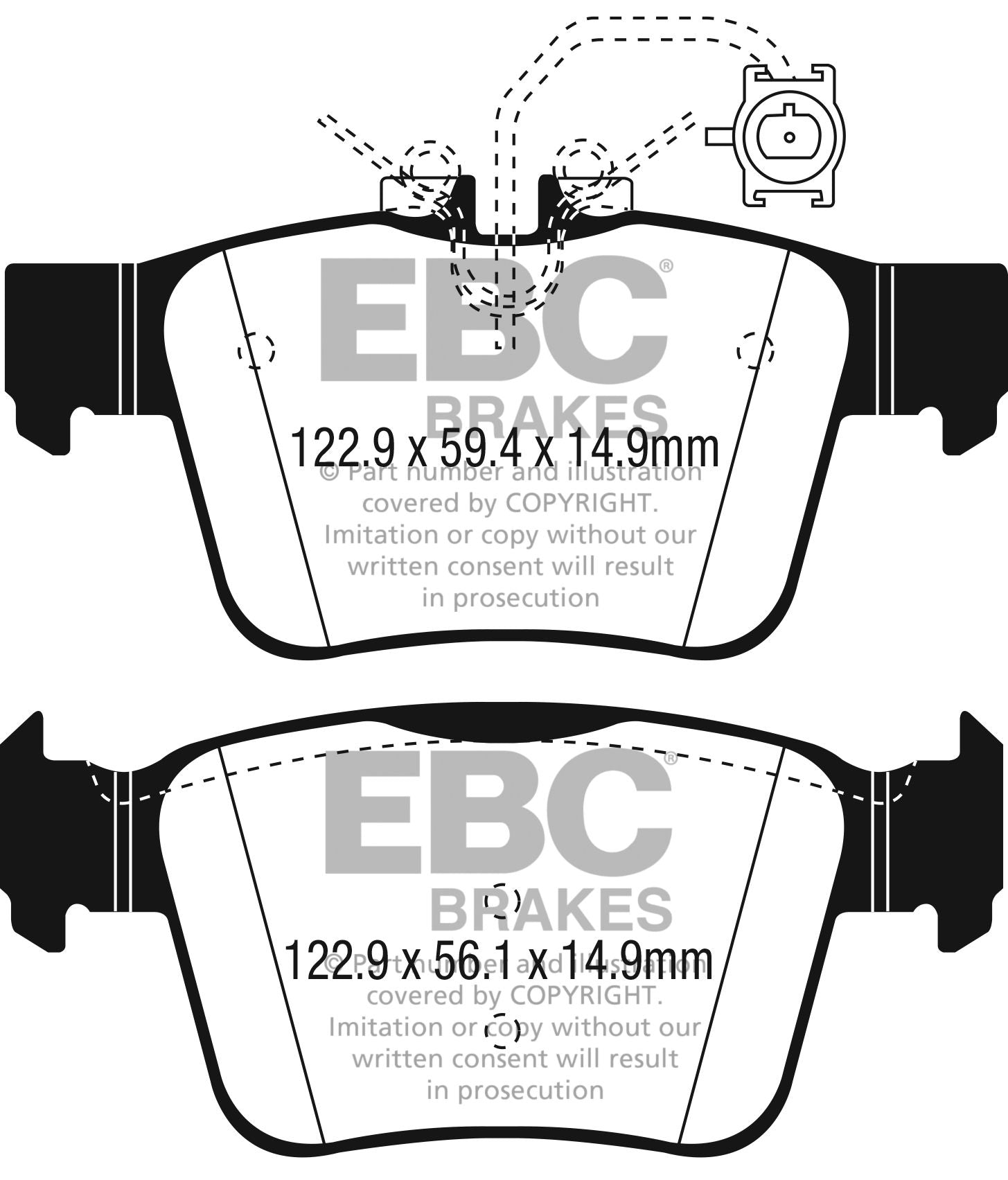 EBC DP42315R Yellowstuff rear brake pads Alfa Romeo Giulia Stelvio Maserati Ghibli
