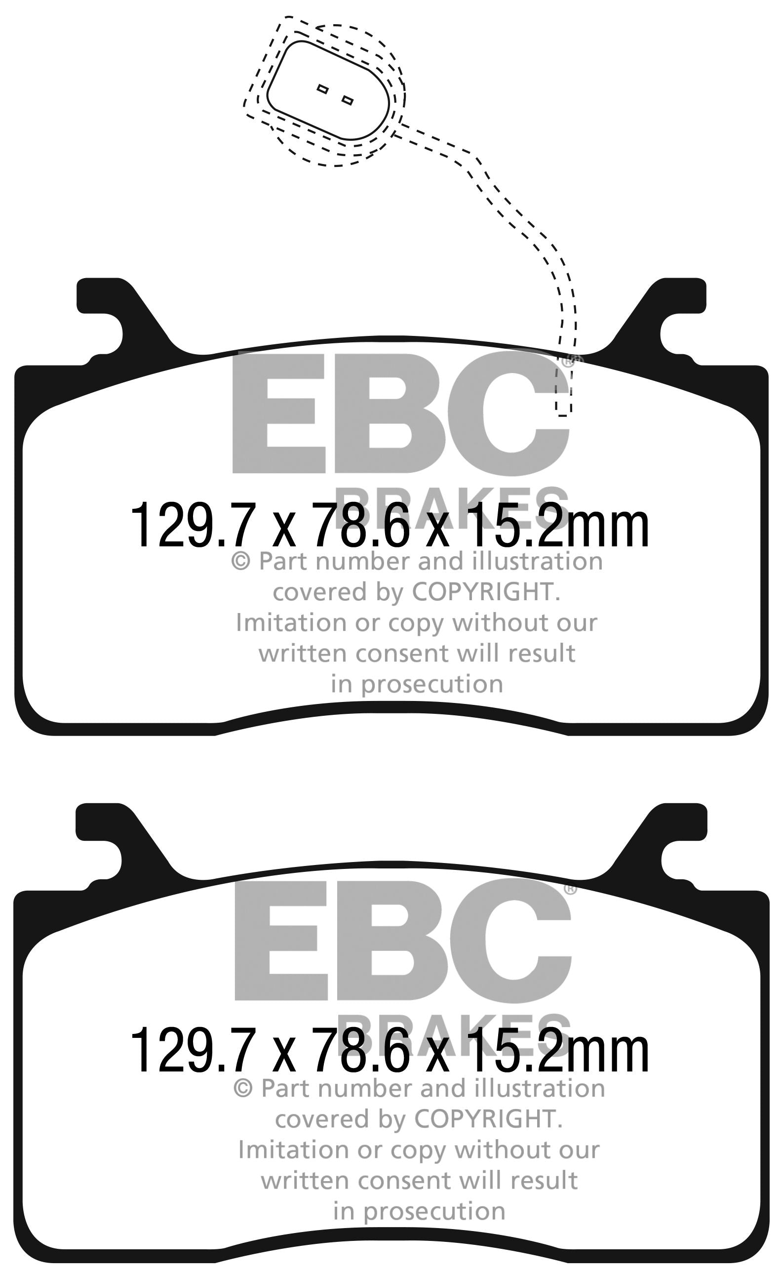 EBC DP42325R Yellowstuff front brake pads Alfa Romeo Giulia Stelvio