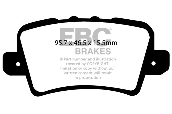 EBC Yellowstuff DP41902R rear brake pads for Honda Civic 8th Gen FN FK and FN2 Type R
