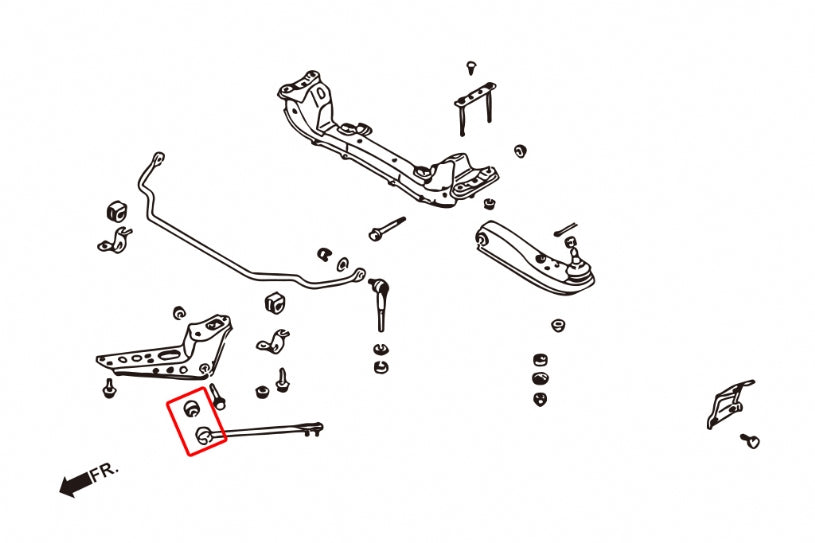 Tension/castor Rod Bushing Infiniti Q45, Nissan 240SX, Skyline, Z-series