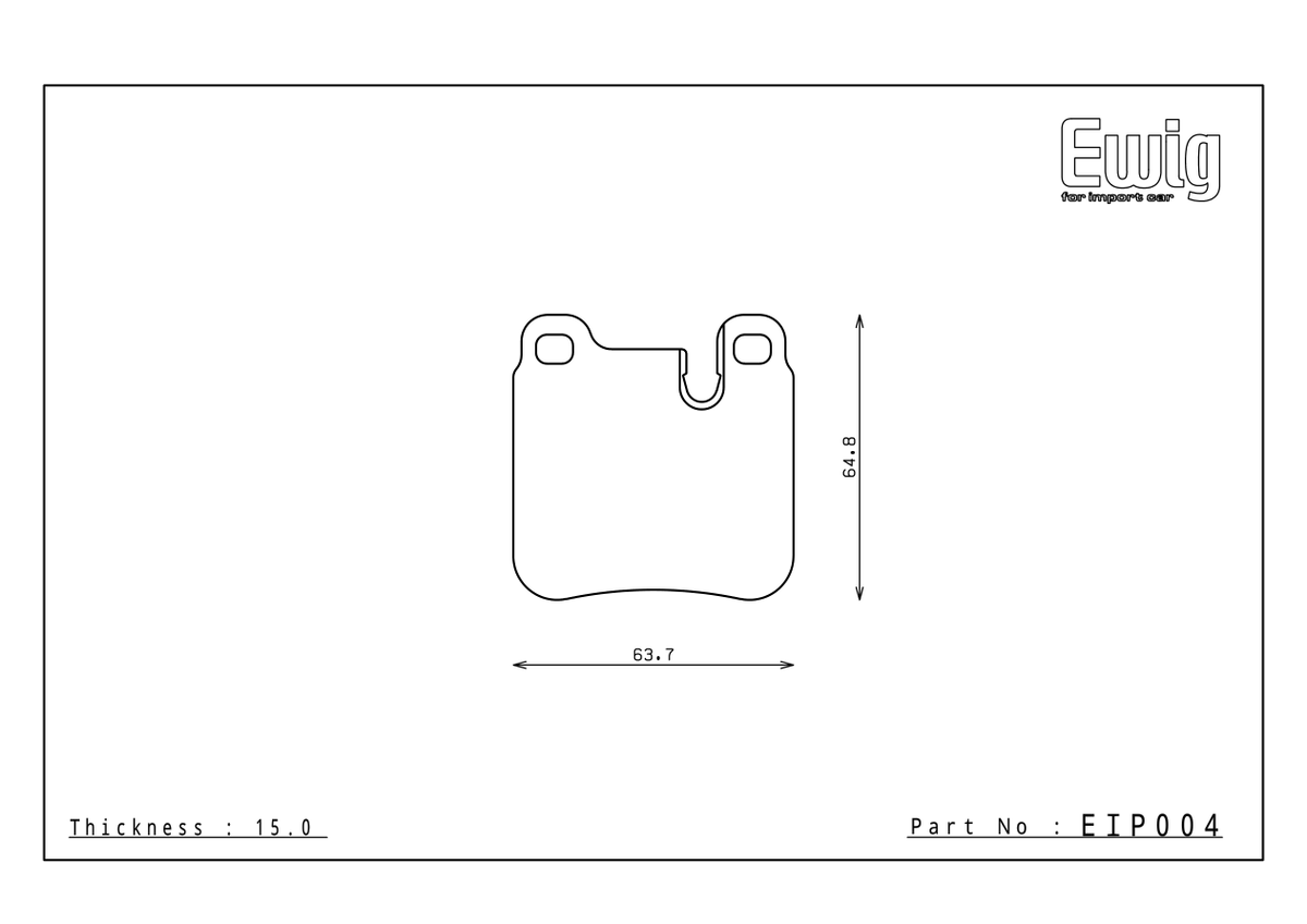 Endless EIP004 official pad shape and dimensions