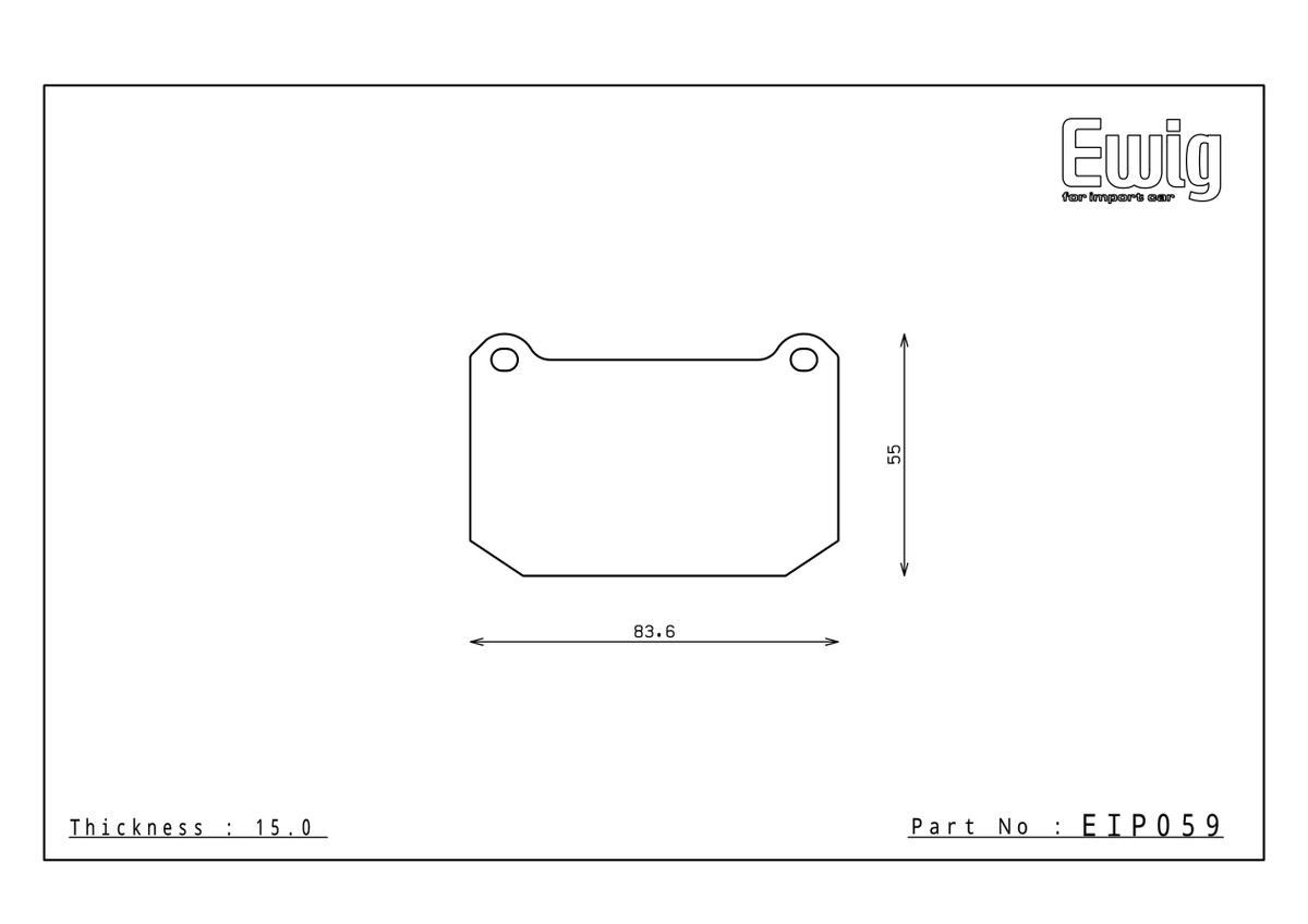 Endless EIP059 official pad shape drawing