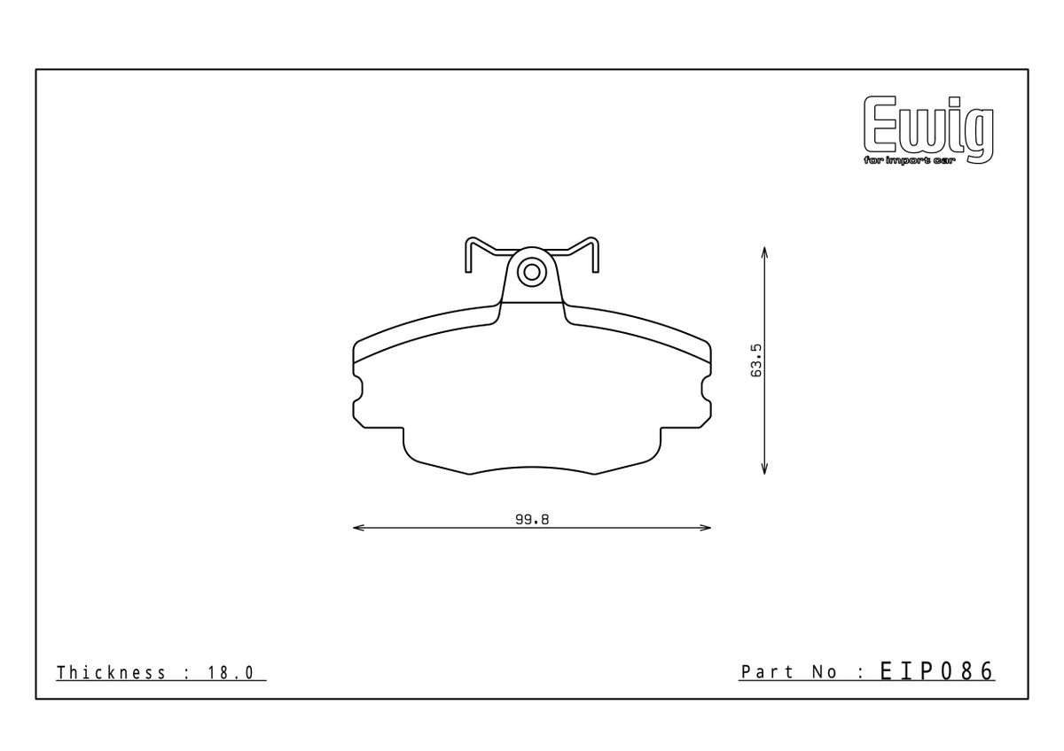 Endless EIP086 official pad shape and dimensions
