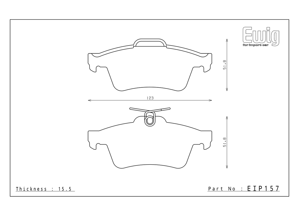 Endless EIP157 pad shape and dimensions