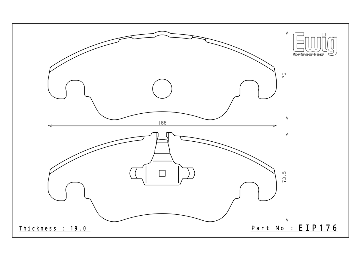 Endless EIP176 pad shape and dimensions