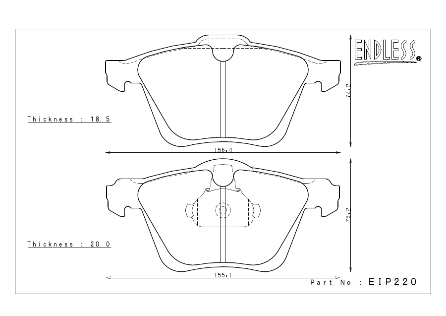 Endless EIP220 official technical pad shape
