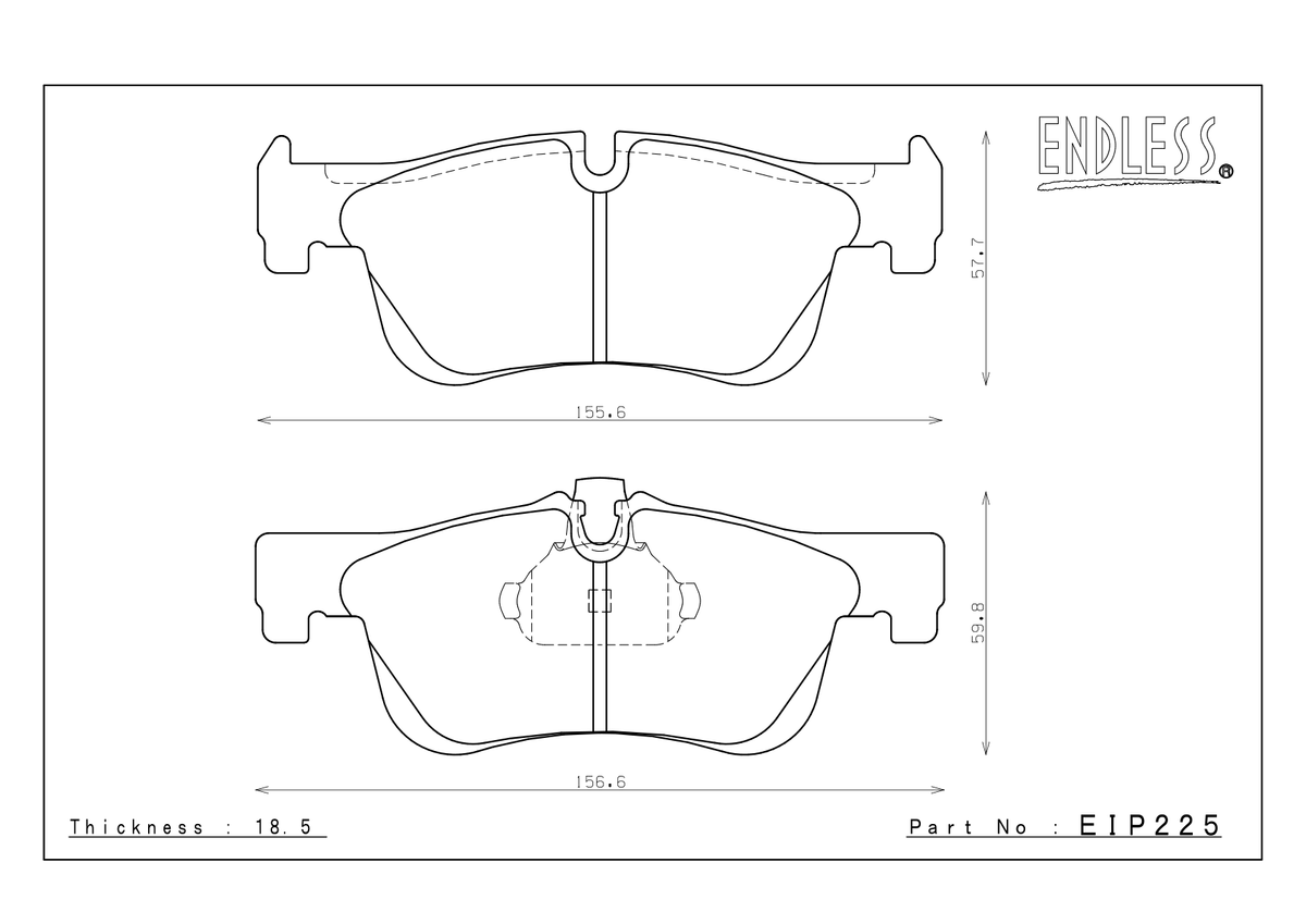 Endless EIP225 official pad shape drawing April 2026