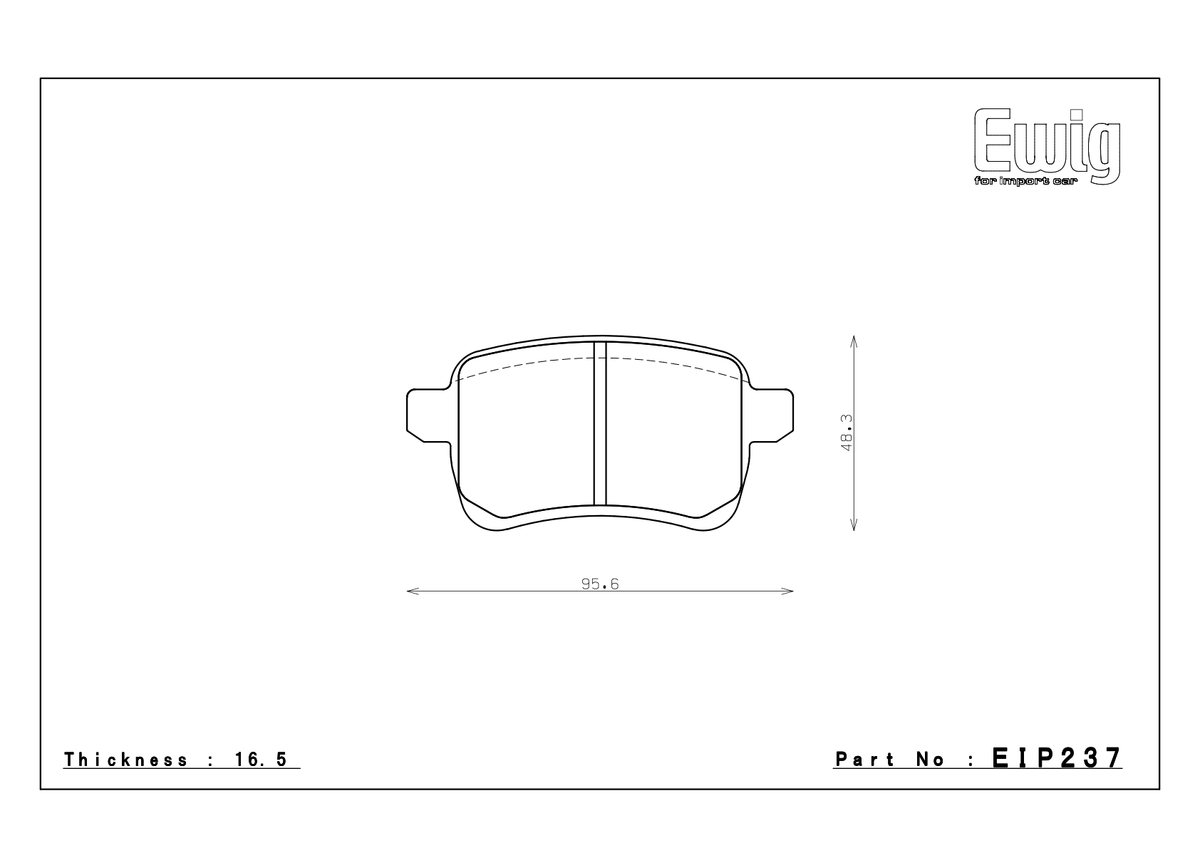 Endless EIP237 official pad shape drawing April 2026