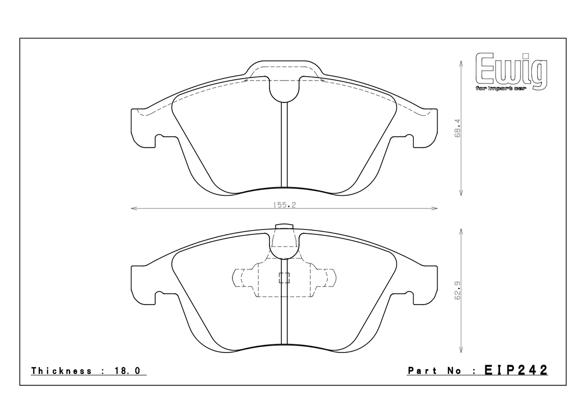 Endless EIP242 official pad shape drawing April 2026