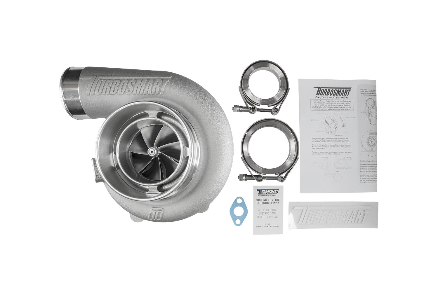 TS-2 Turbocharger (Water Cooled) 6870 (Kompact) V-Band Reverse Rotation 0.96AR Externally Wastegated