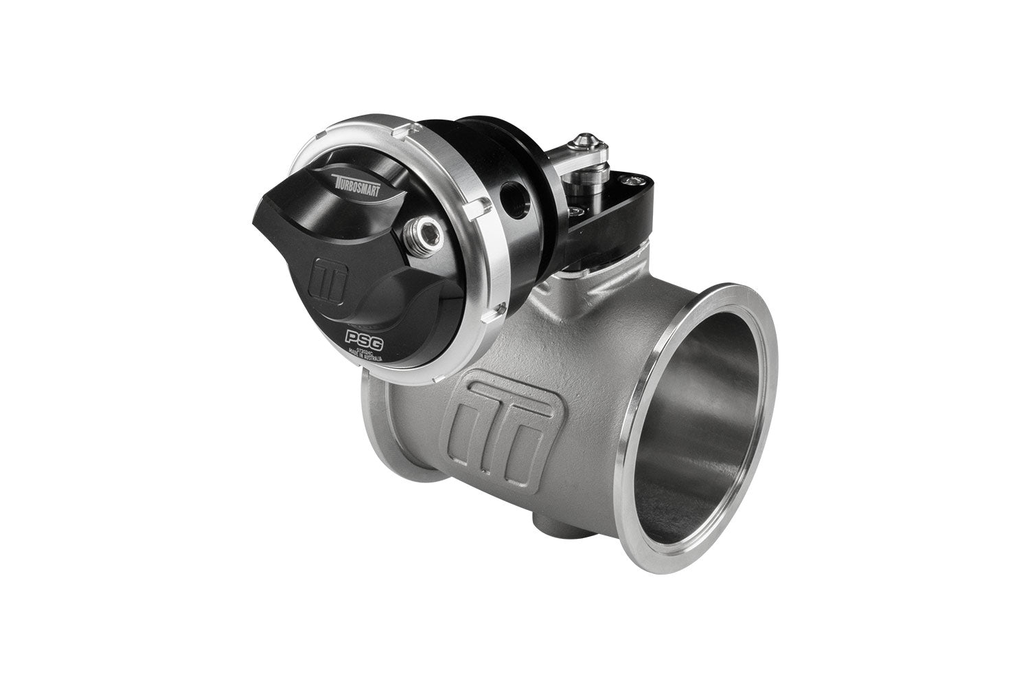 PSG76 Pneumatic Straight Gate 6psi Black by Turbosmart - performance upgrade from Torque Lab