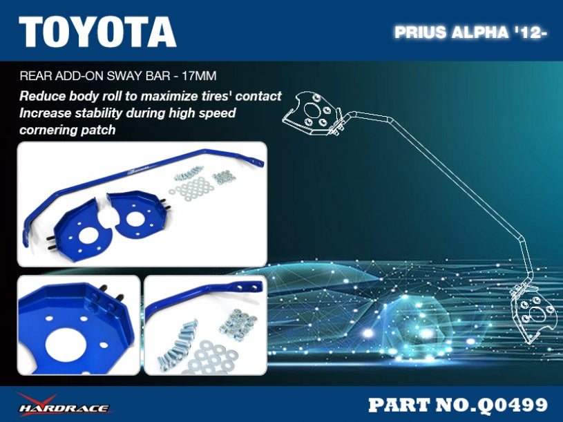 Rear Add On Sway Bar Toyota Prius alpha