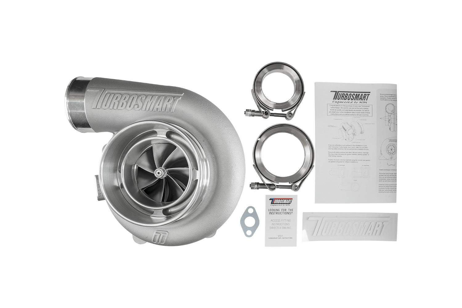 TS-1 Turbocharger 6870 (Kompact) V-Band Reverse Rotation 1.07AR Externally Wastegated