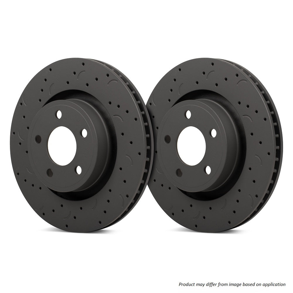 HTC5392 - Hawk Talon Slotted & Drilled Brake Discs; Rear – Brake Rotors by Hawk | Torque Lab