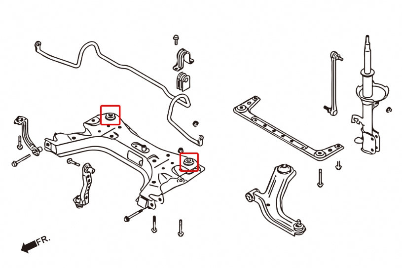 Front Cross Member Bush Nissan Cube, Livina, Tiida