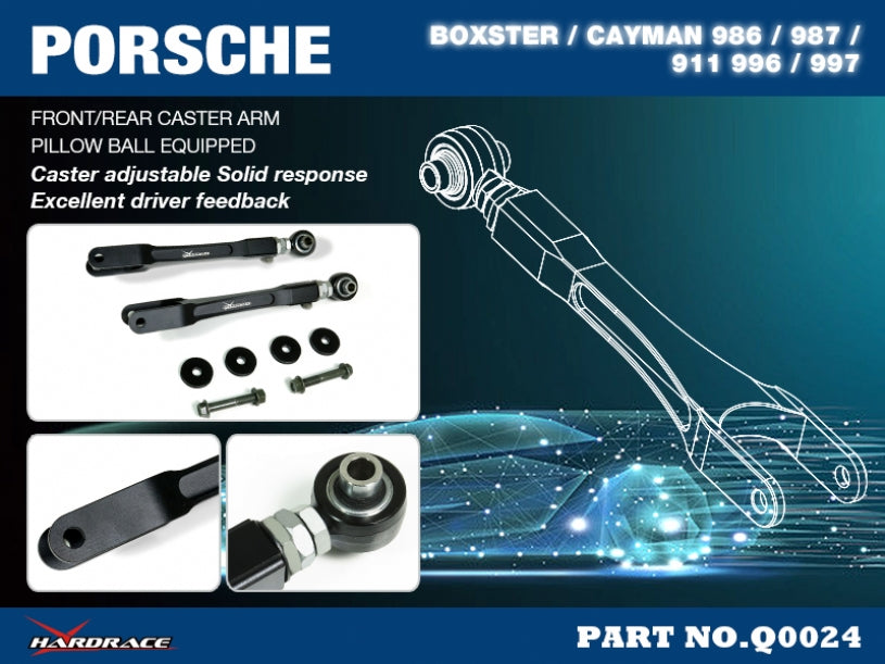 Adj. Front/rear Caster Arm Porsche 911, Boxster