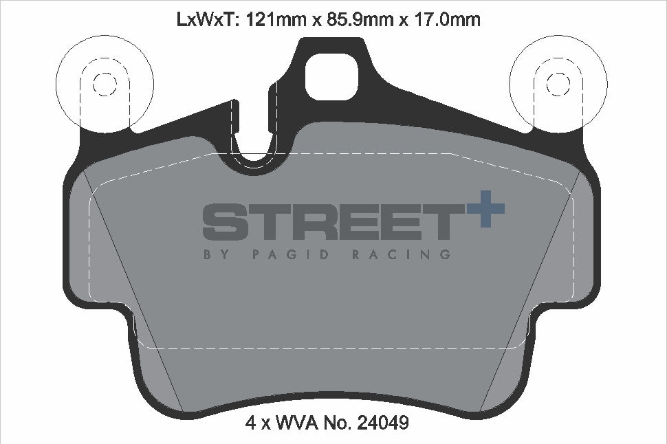 Pagid Racing Street+ Brake Pads - Front | T8054SP2001 - Pagid Racing brake pads