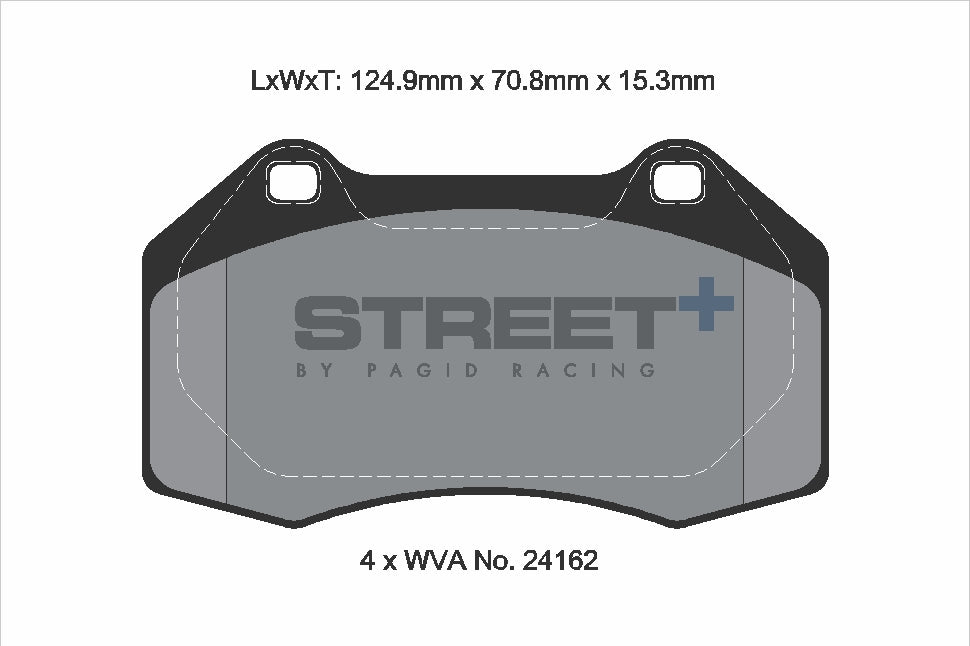 Pagid Racing Street+ Brake Pads - Front | T8186SP2001 - Pagid Racing brake pads