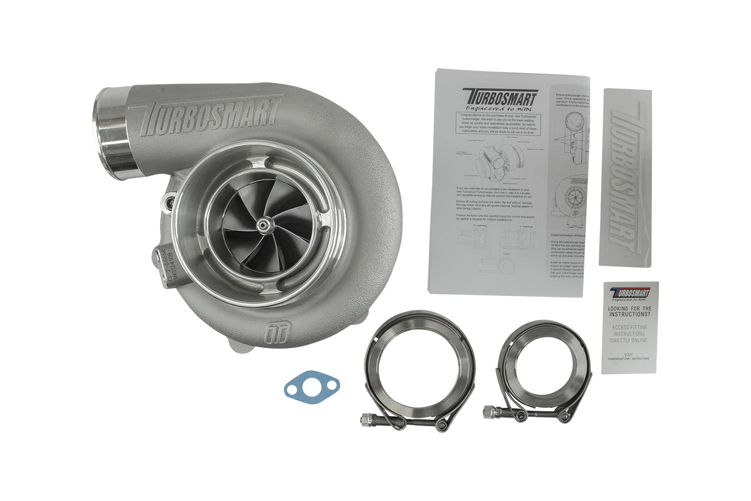 TS-2 Turbocharger (Water Cooled) 6466 V-Band Reverse Rotation 1.07AR Externally Wastegated
