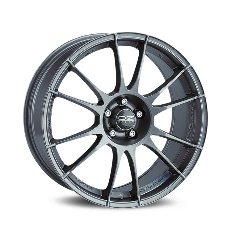 OZ Ultraleggera 17x8 ET40 5x114.3 Flat Graphite Silver lightweight wheel