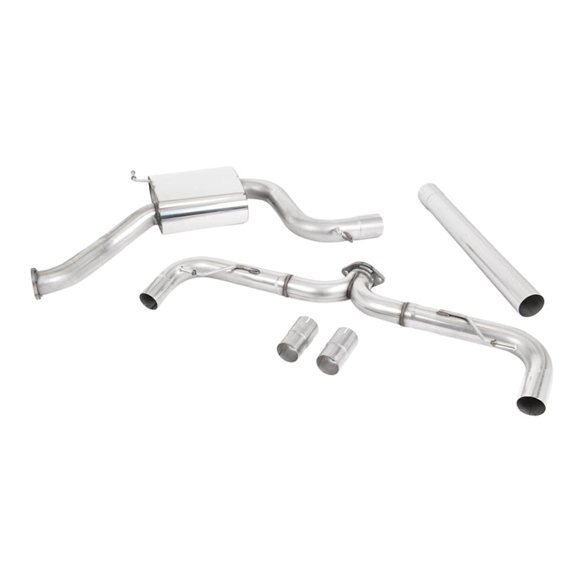 Milltek Volkswagen Golf MK7.5 GTi (Non Performance Pack Models & Non-GPF Equipped Models Only) 2017-2018 Cat-back Exhaust - Non-Resonated GT-100 Polished Trims