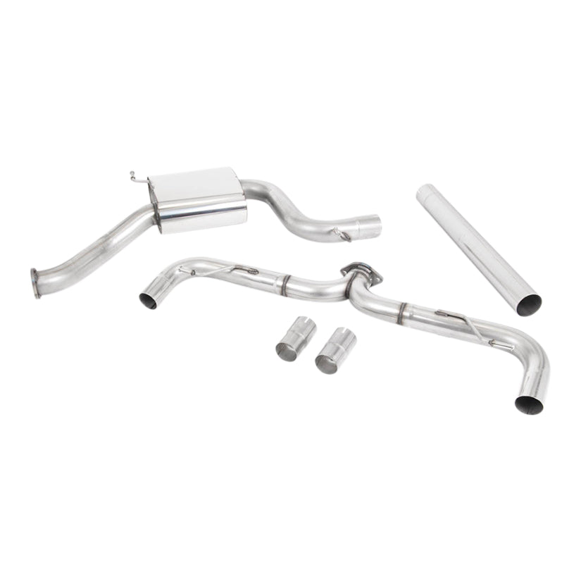 Milltek Volkswagen Golf MK7.5 GTi (Non Performance Pack Models & Non-GPF Equipped Models Only) 2017-2018 Cat-back Exhaust - Non-Resonated Burnt Titanium GT-100 Trims