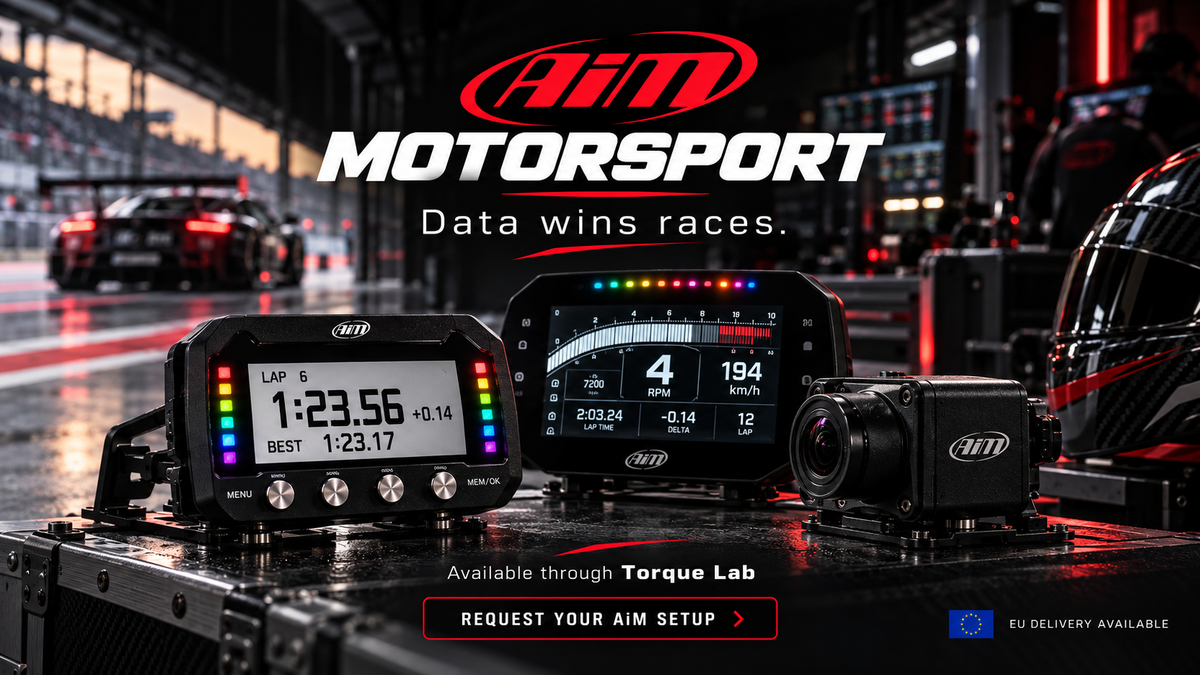 AiM Motorsport data acquisition and race electronics available through Torque Lab